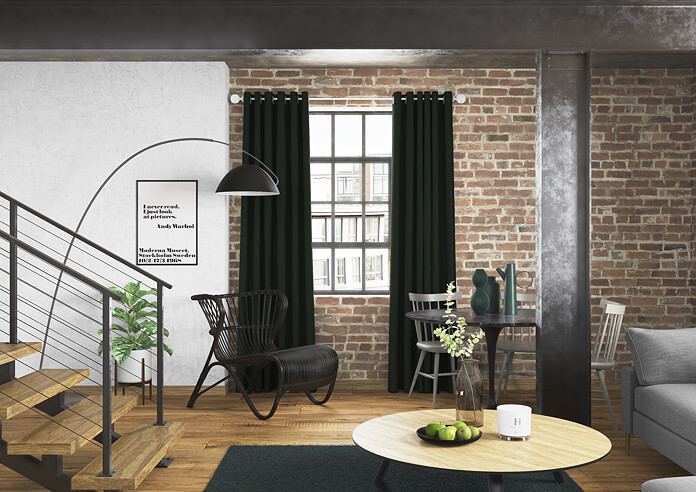 Faux Suede, Bottle Green - Made to Measure Curtains - Image 5